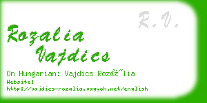 rozalia vajdics business card